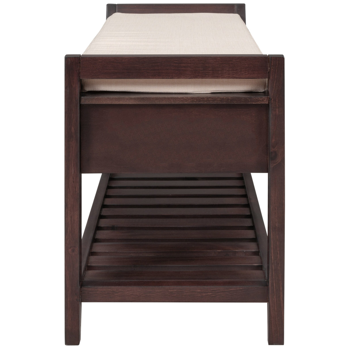 Entryway Storage Bench with Cushioned Seat and Drawers - 39"L x 14"W x 19.8"H