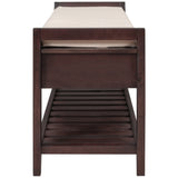 Entryway Storage Bench with Cushioned Seat and Drawers - 39"L x 14"W x 19.8"H