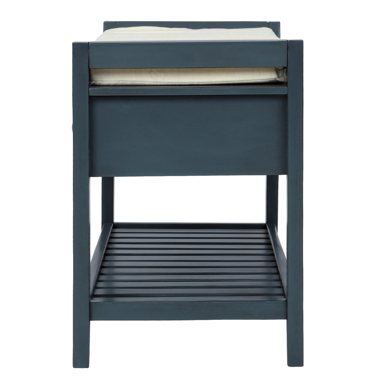 Entryway Storage Bench with Cushioned Seat and Drawers - 39"L x 14"W x 19.8"H