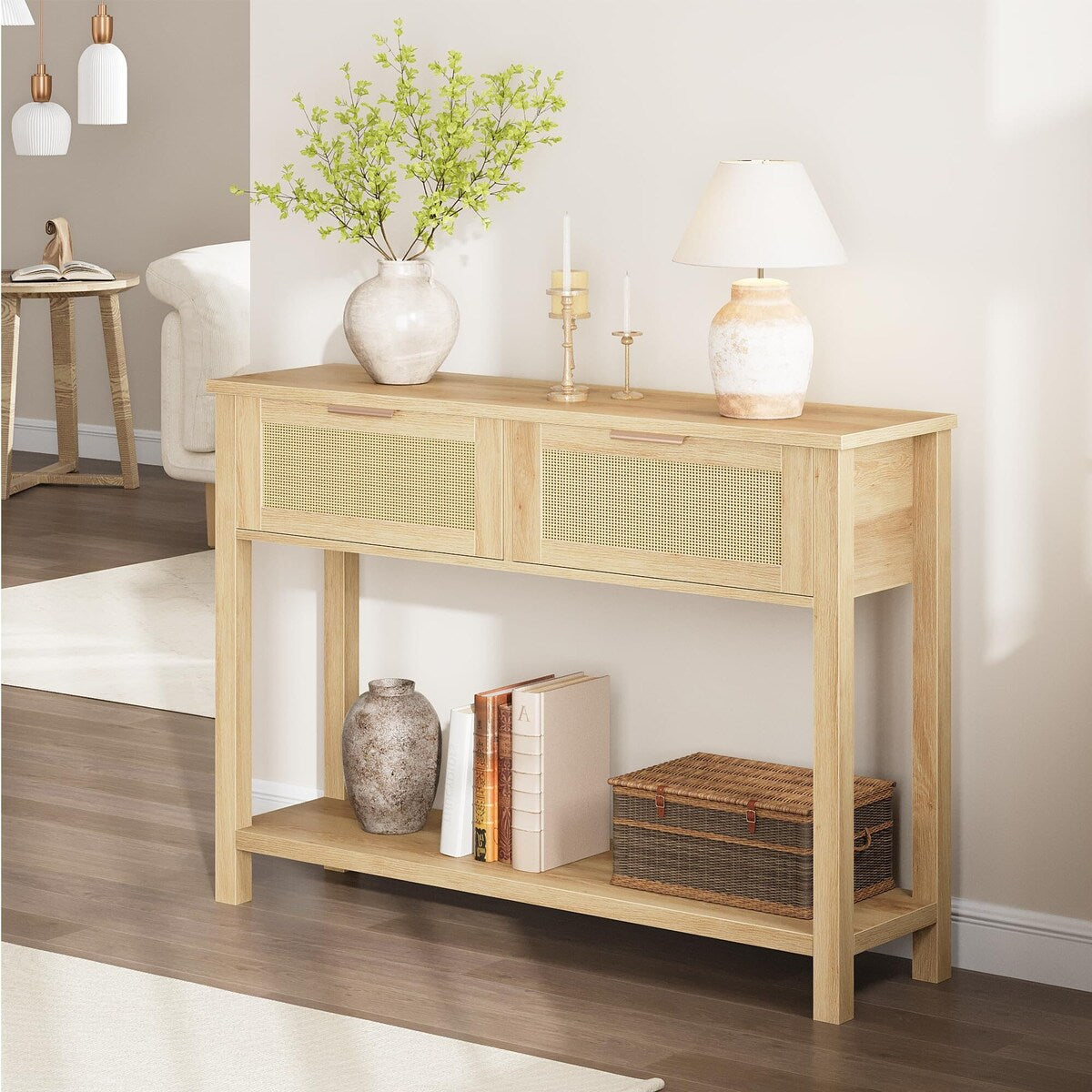 Entryway Table with 2 Drawers