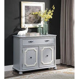 Enyin Cabinet Shelves Pine Wood Gray Finish