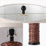 Enzo 25" Coastal Water Hyacinth LED Table Lamp, (Set of 2), by JONATHAN Y