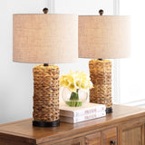 Enzo 25" Coastal Water Hyacinth LED Table Lamp, (Set of 2), by JONATHAN Y