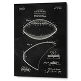 Epic Graffiti "Football Blueprint Patent Chalkboard" Giclee Canvas Wall Art, 12" x 18"