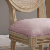 Epworth Wooden Dining Chair with Wicker and Fabric Seating (Set of 2) by Christopher Knight Home