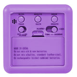 Equity by La Crosse Soft Purple Cube LCD Alarm Clock