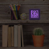 Equity by La Crosse Soft Purple Cube LCD Alarm Clock