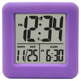 Equity by La Crosse Soft Purple Cube LCD Alarm Clock