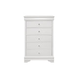 Eran 3 Piece White Modern Faux Leather Upholstered Tufted LED Panel Bedroom Set
