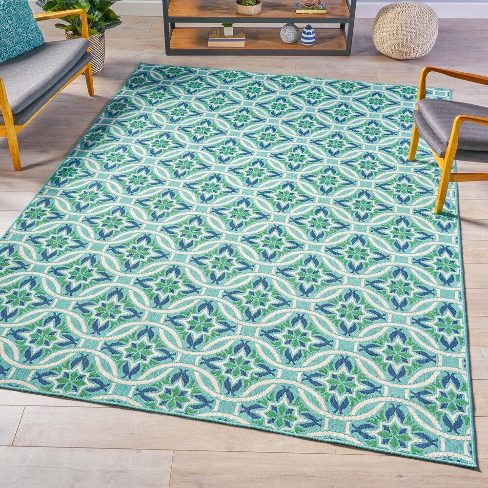 Erasmo Indoor Geometric Area Rug by Christopher Knight Home - 7'10 x 10'10