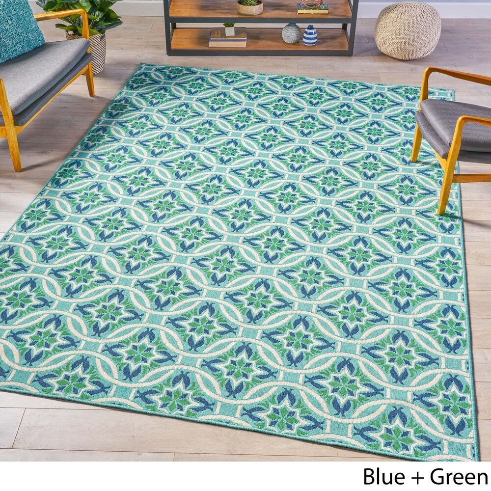 Erasmo Indoor Geometric Area Rug by Christopher Knight Home - 7'10 x 10'10