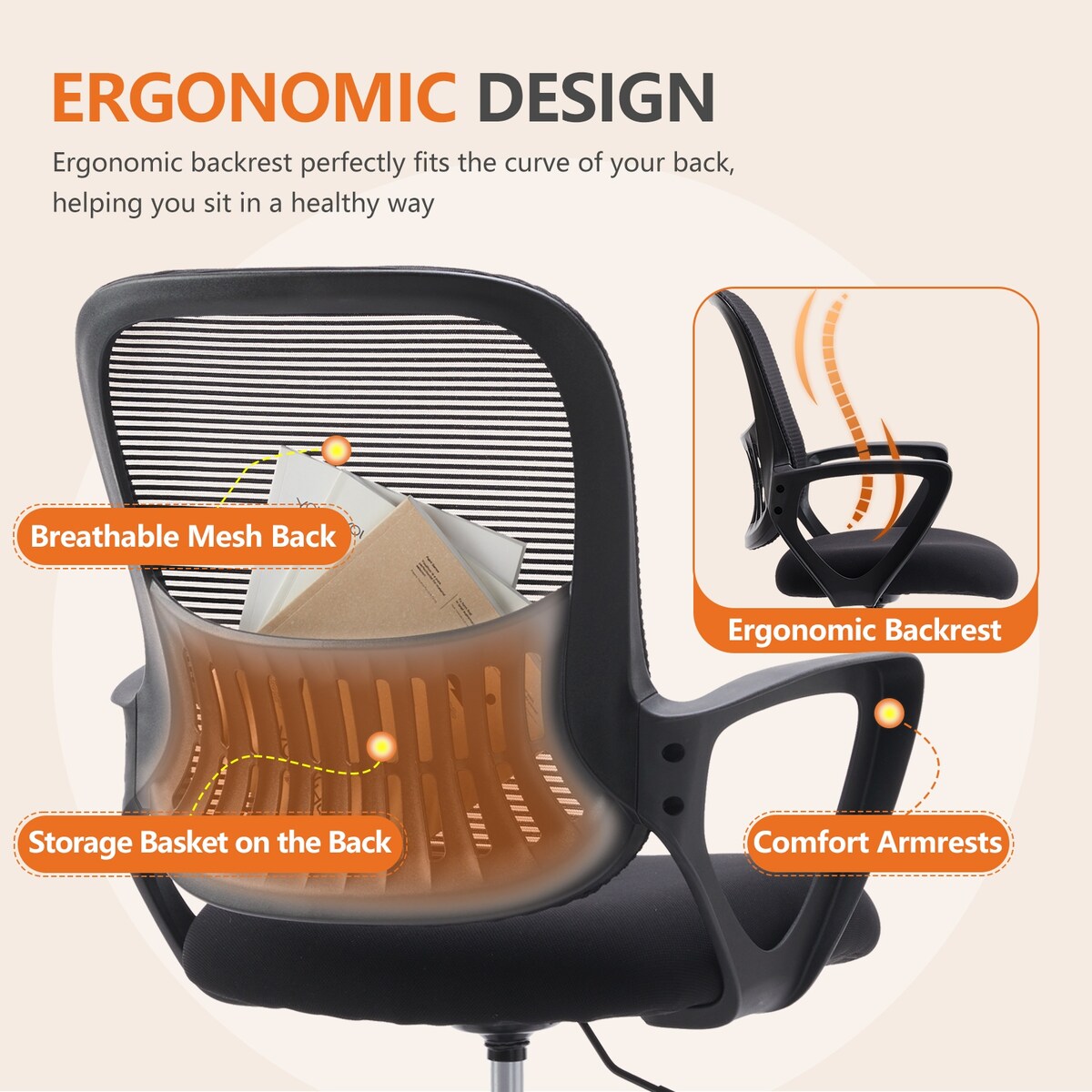 Ergonomic Drafting Chair Tall Standing Desk Office Chair