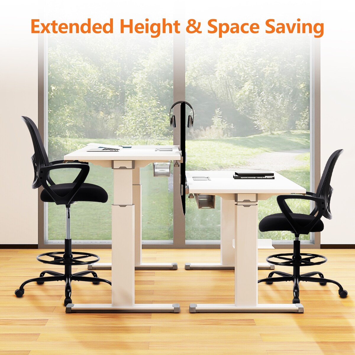 Ergonomic Drafting Chair Tall Standing Desk Office Chair