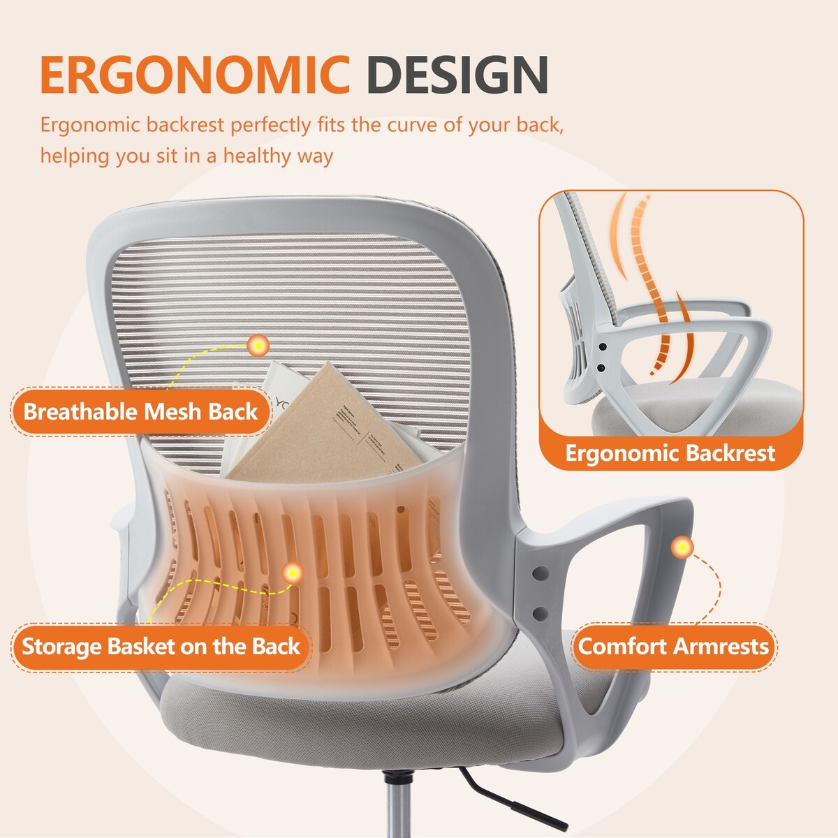 Ergonomic Drafting Chair Tall Standing Desk Office Chair