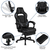 Ergonomic Gaming Chair -Recline Back/Arms, Footrest, Massaging Lumbar
