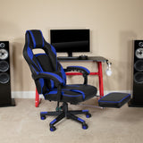 Ergonomic Gaming Chair -Recline Back/Arms, Footrest, Massaging Lumbar