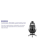 Ergonomic Gaming Chair -Recline Back/Arms, Footrest, Massaging Lumbar