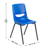 Ergonomic Heavy-Duty Flex Comfort Classroom Stack Chair - 17.5"W x 20.25"D x 32.5"H