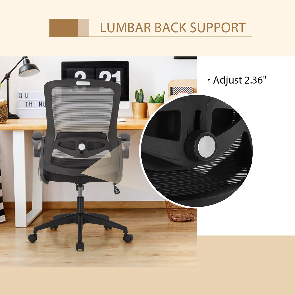 Ergonomic Mesh Office Desk Chair with High Back, 360° Swivel Executive Computer Chair