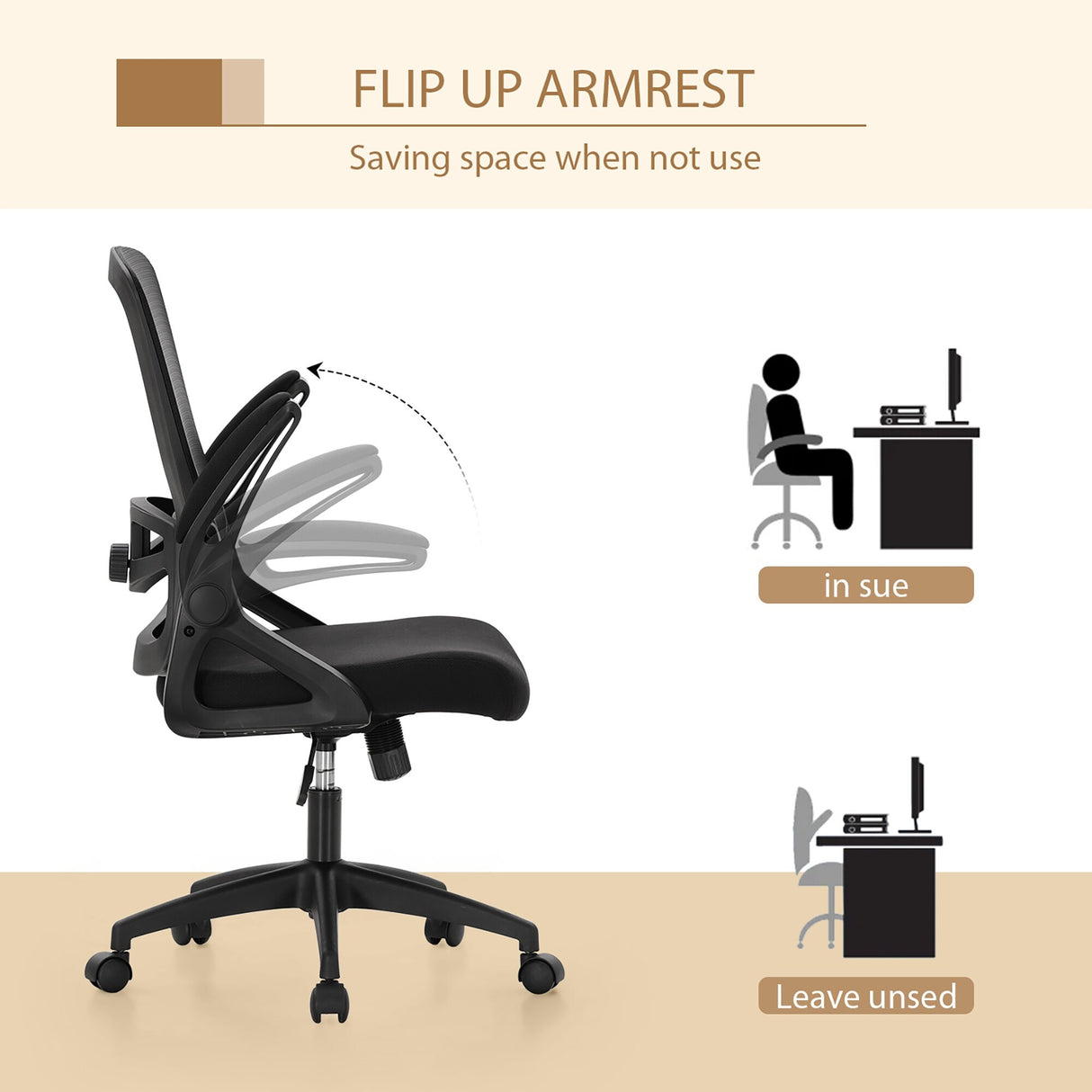 Ergonomic Mesh Office Desk Chair with High Back, 360° Swivel Executive Computer Chair