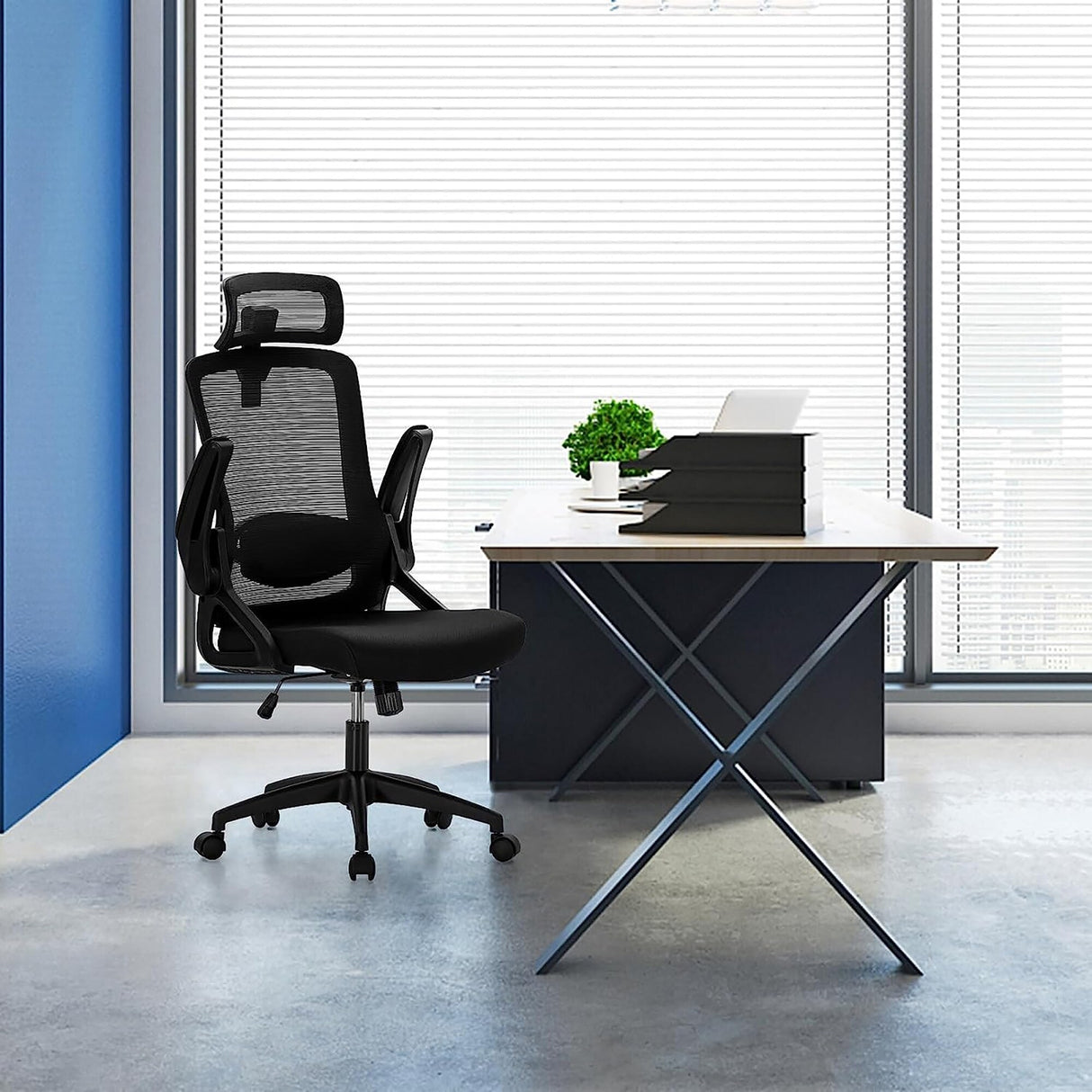 Ergonomic Mesh Office Desk Chair with High Back, 360° Swivel Executive Computer Chair