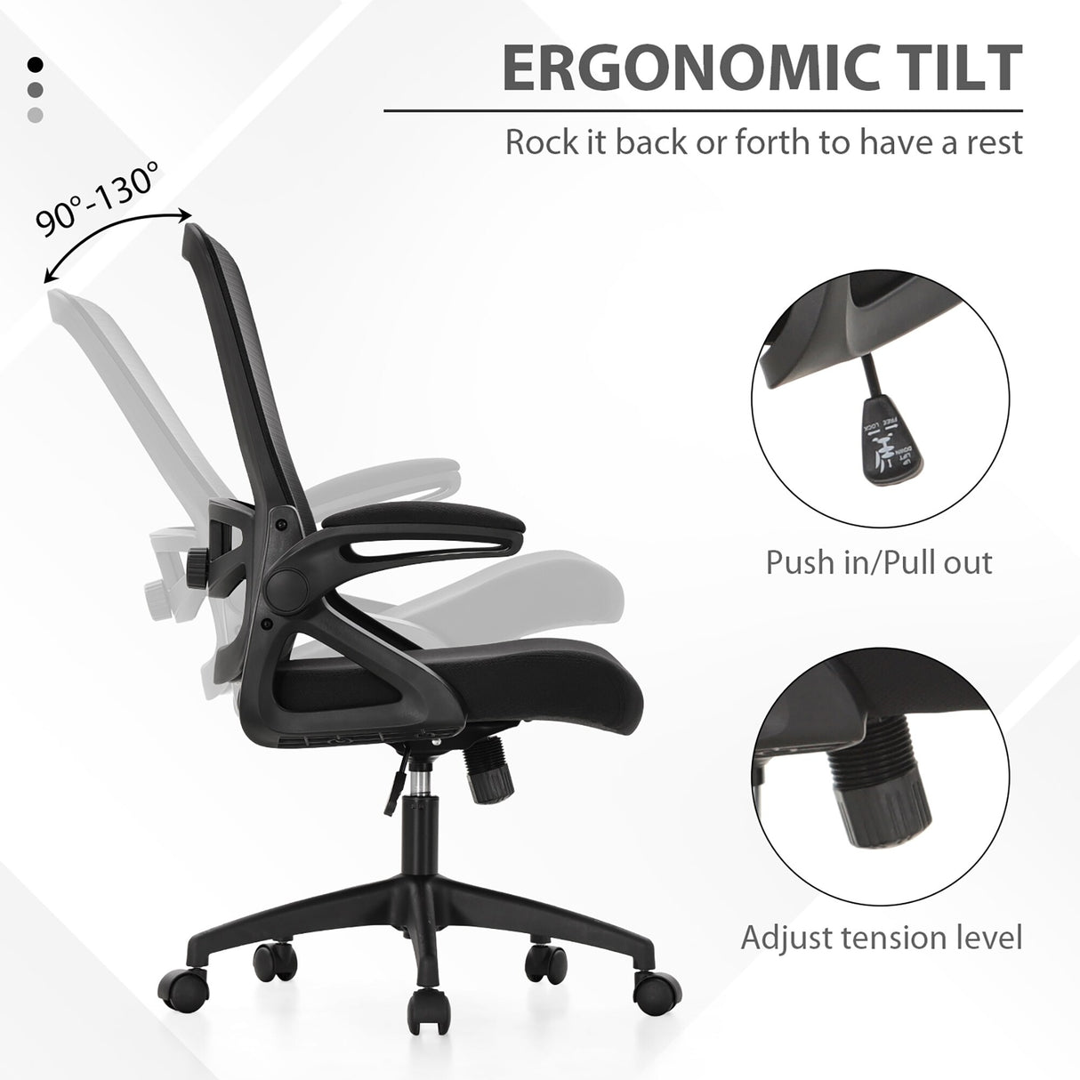 Ergonomic Mesh Office Desk Chair with High Back, 360° Swivel Executive Computer Chair