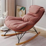 Ergonomic Rocking Chair with Detachable and Washable Seat Cushion