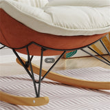Ergonomic Rocking Chair with Detachable and Washable Seat Cushion