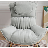 Ergonomic Rocking Chair with Detachable and Washable Seat Cushion