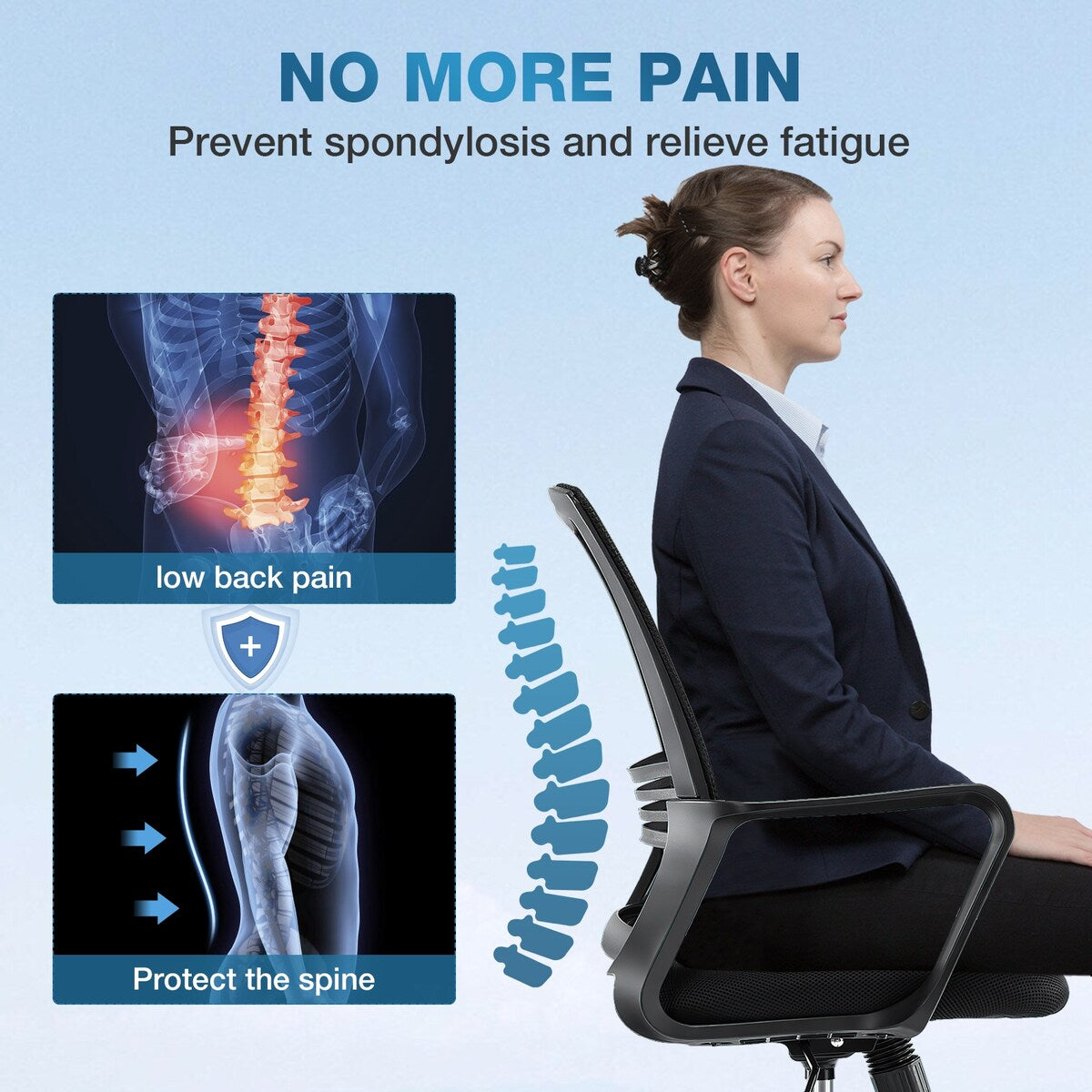 Ergonomic Tall Office Chair Standing Desk Chair Adjustable Foot Ring