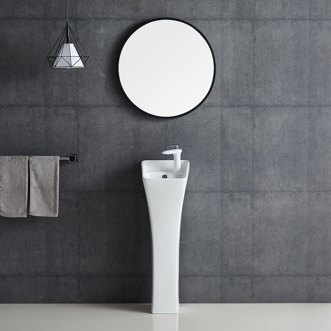 Eridanus Lido 35" Freestanding Vitreous China Cloakroom Pedestal Sink