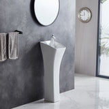 Eridanus Lido 35" Freestanding Vitreous China Cloakroom Pedestal Sink