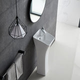 Eridanus Lido 35" Freestanding Vitreous China Cloakroom Pedestal Sink