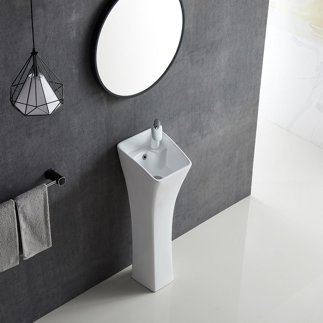 Eridanus Lido 35" Freestanding Vitreous China Cloakroom Pedestal Sink