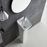 Eridanus Lido 35" Freestanding Vitreous China Cloakroom Pedestal Sink