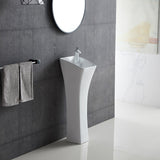 Eridanus Lido 35" Freestanding Vitreous China Cloakroom Pedestal Sink