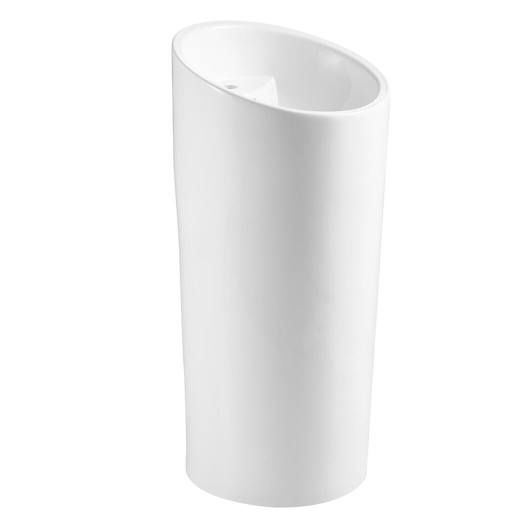 Eridanus Lido 38.5" Freestanding Circular Pedestal Bathroom Sink