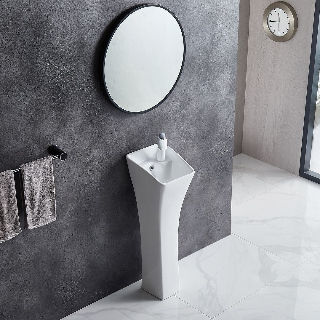 Eridanus Lido 35" Freestanding Vitreous China Cloakroom Pedestal Sink