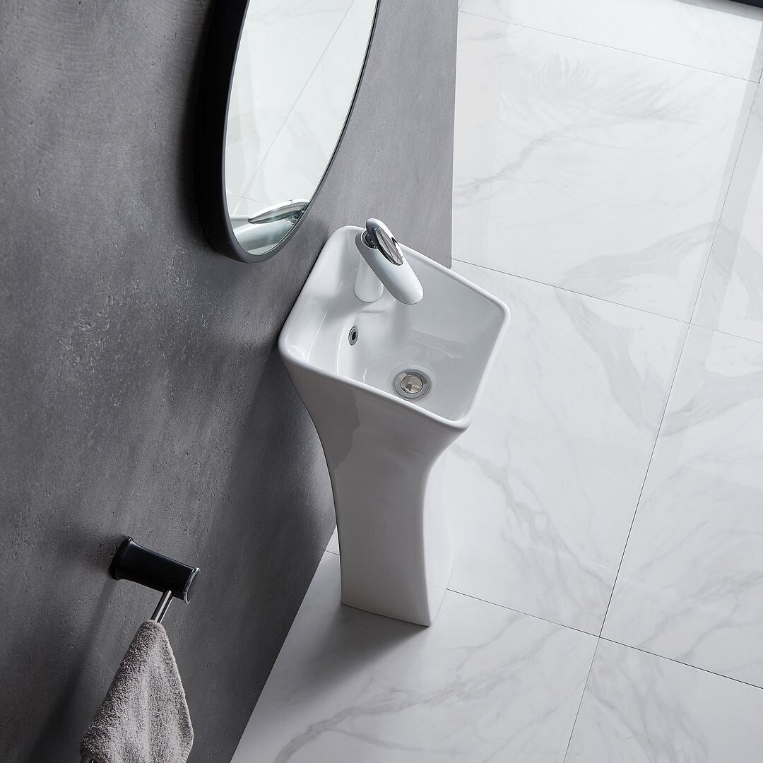Eridanus Lido 35" Freestanding Vitreous China Cloakroom Pedestal Sink