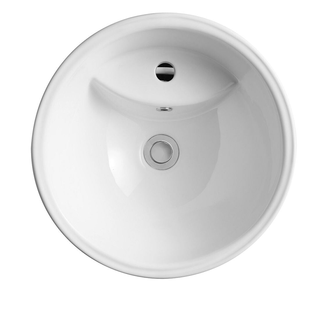 Eridanus Lido 38.5" Freestanding Circular Pedestal Bathroom Sink