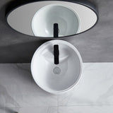 Eridanus Lido 38.5" Freestanding Circular Pedestal Bathroom Sink