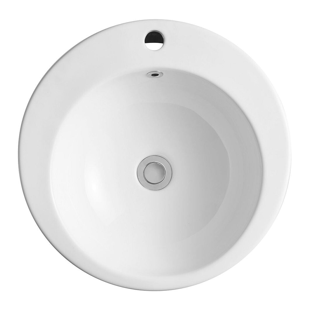 Eridanus Lido 33" One-Piece Circular Pedestal Bathroom Sink