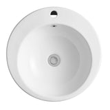 Eridanus Lido 33" One-Piece Circular Pedestal Bathroom Sink
