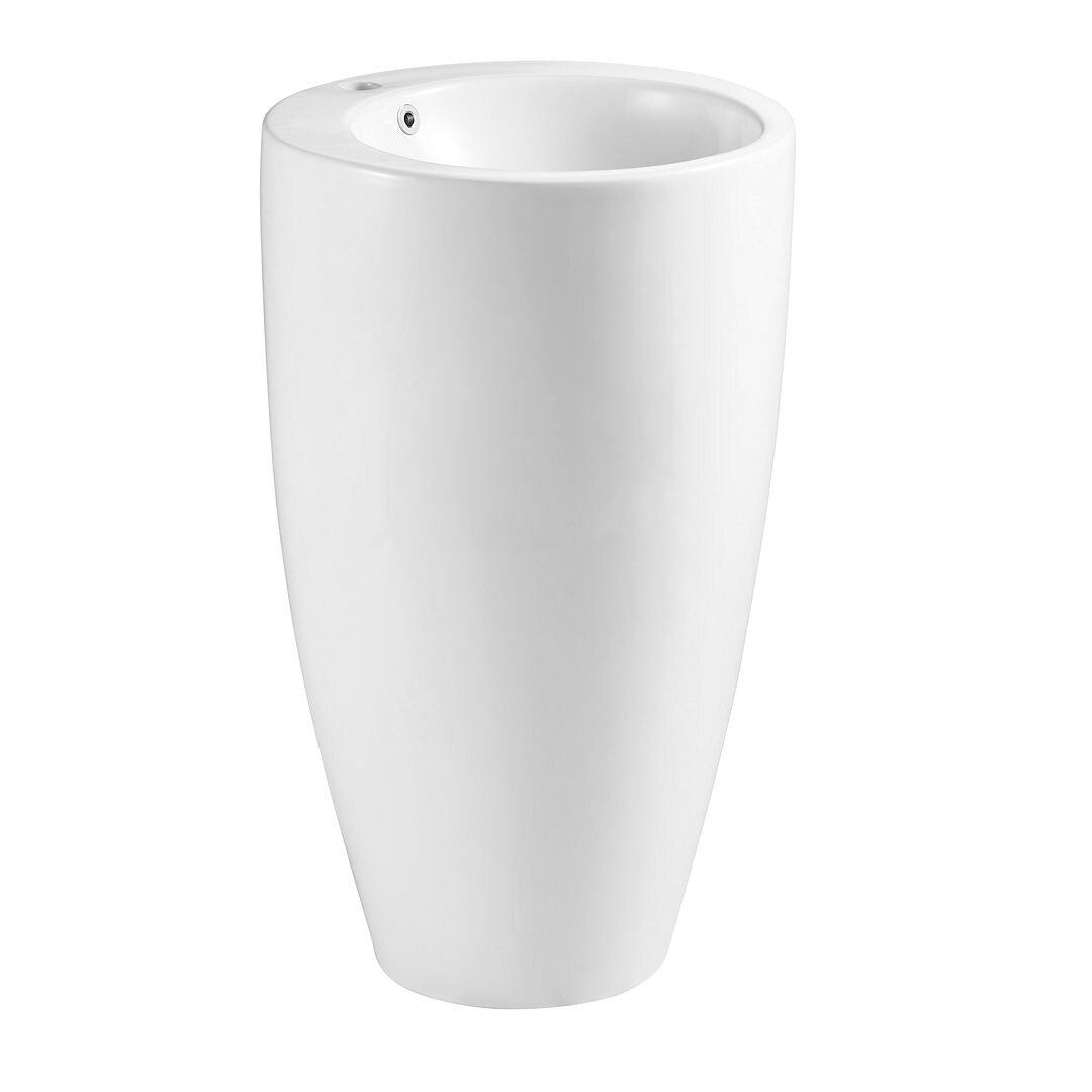 Eridanus Lido 33" One-Piece Circular Pedestal Bathroom Sink