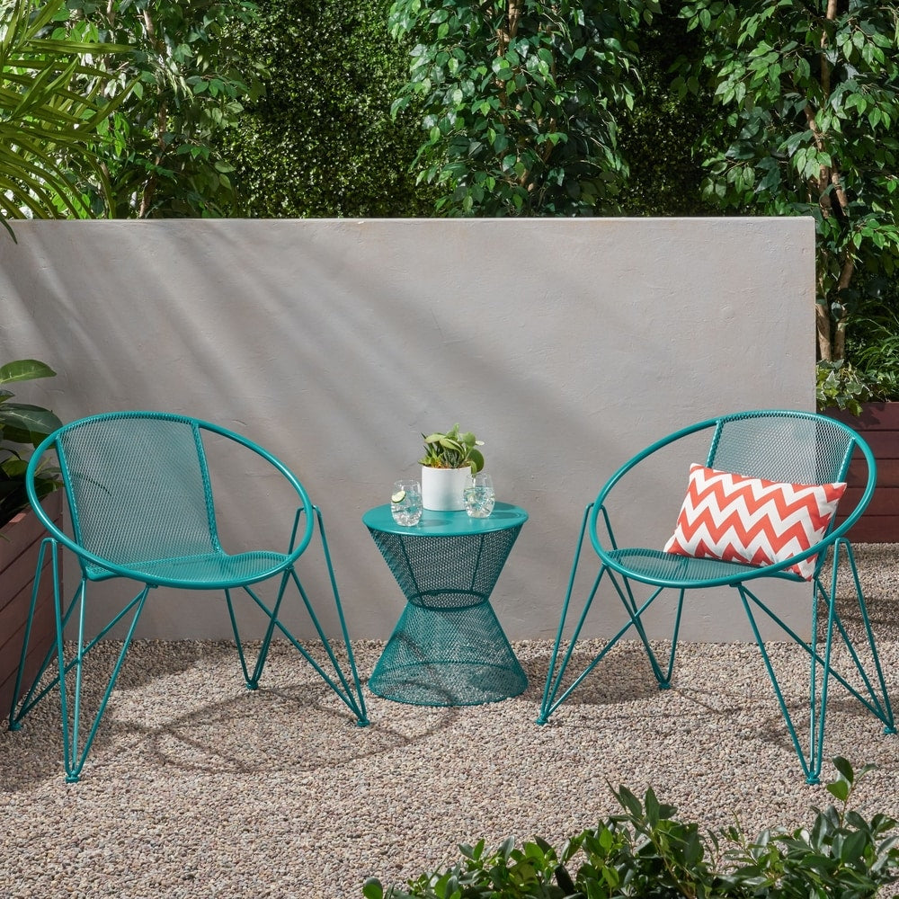 Erikson Modern Outdoor Chat Set by Christopher Knight Home