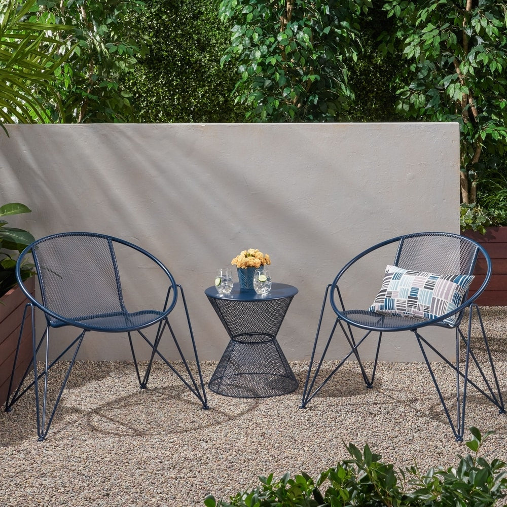 Erikson Modern Outdoor Chat Set by Christopher Knight Home