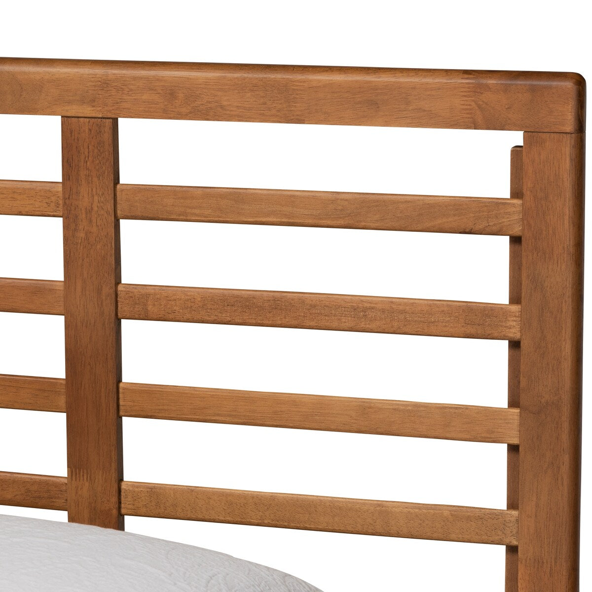 Eris Mid-Century Modern Walnut Brown Finished Wood Twin Size Platform Bed