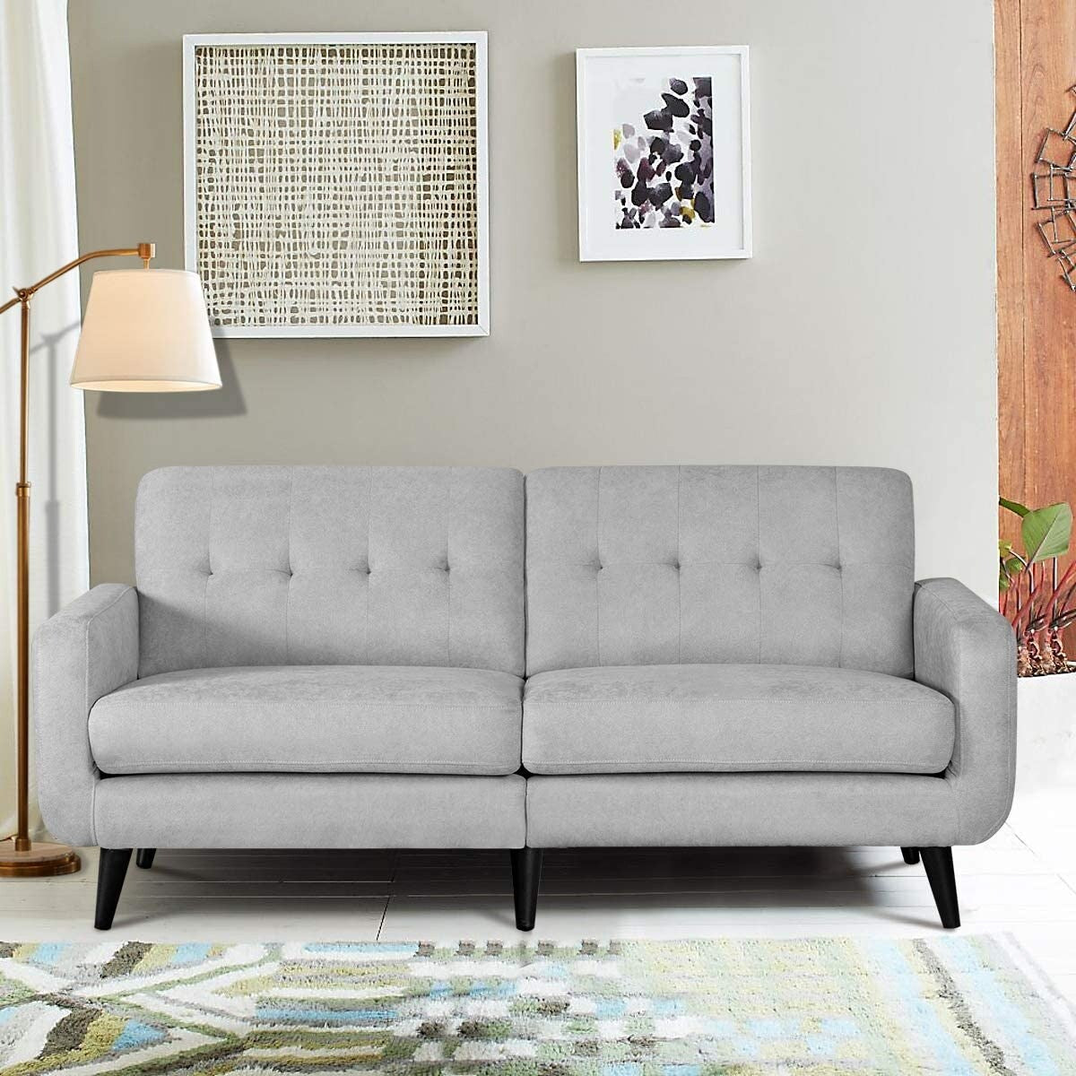 EROMMY Sofa Couch Loveseat Soft Fabric Modern Design for Living Room