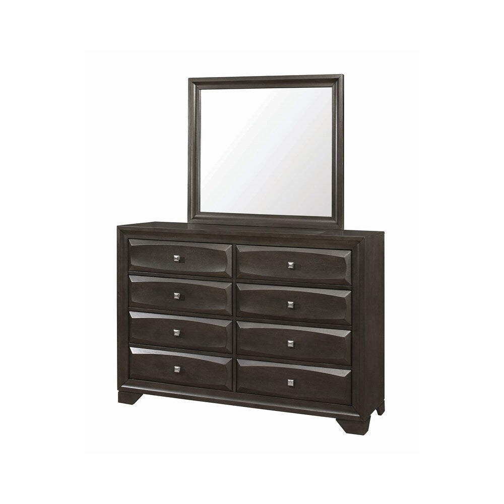 Erroll Brown Graphite 5-piece Storage Bedroom Set with 2 Nightstands