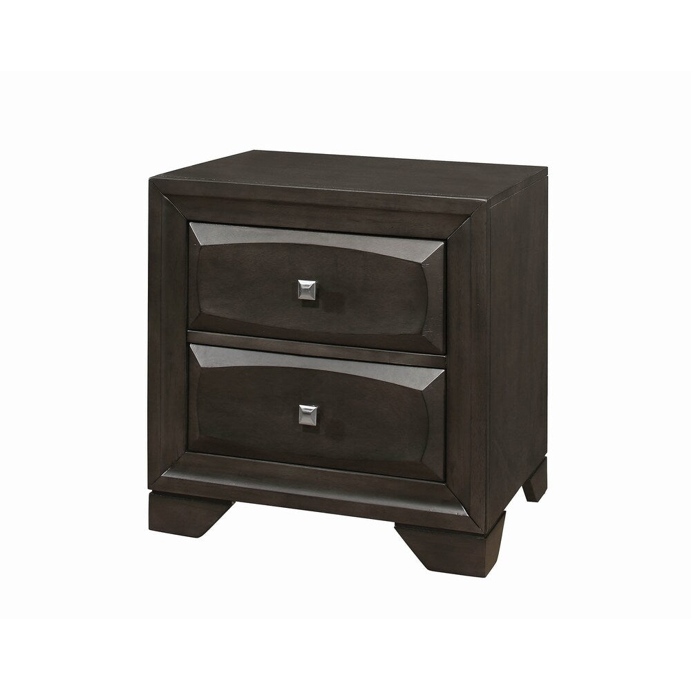 Erroll Brown Graphite 5-piece Storage Bedroom Set with 2 Nightstands